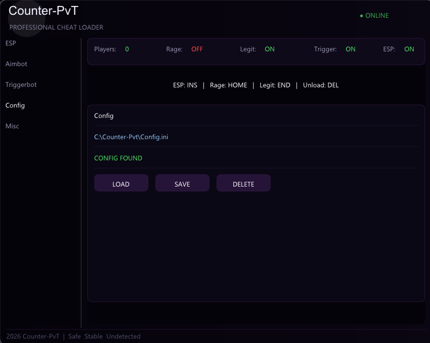 Rage aimbot menu